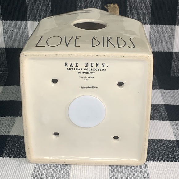 NWT- Rae Dunn “LOVE BIRDS” New Birdhouse Ceramic Large 🕊🏠 - Picture 4 of 6